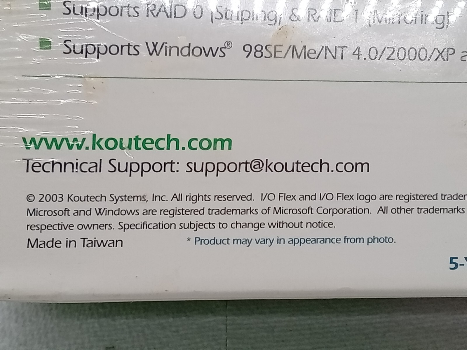 NEW I/O Flex SERIAL ATA DUAL-CHANNEL PCI HOST CONTROLLER