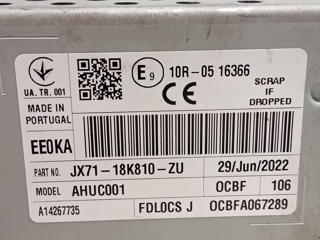 MP3 Car Radio For Ford Kuga Series (DFK) JX71-18K810-ZU BGDC (19>)