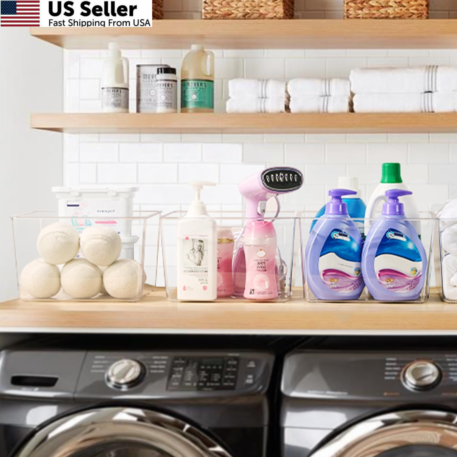 Vtopmart 4 Pack Extra Large Clear Plastic Storage 11inch-XXL, clear
