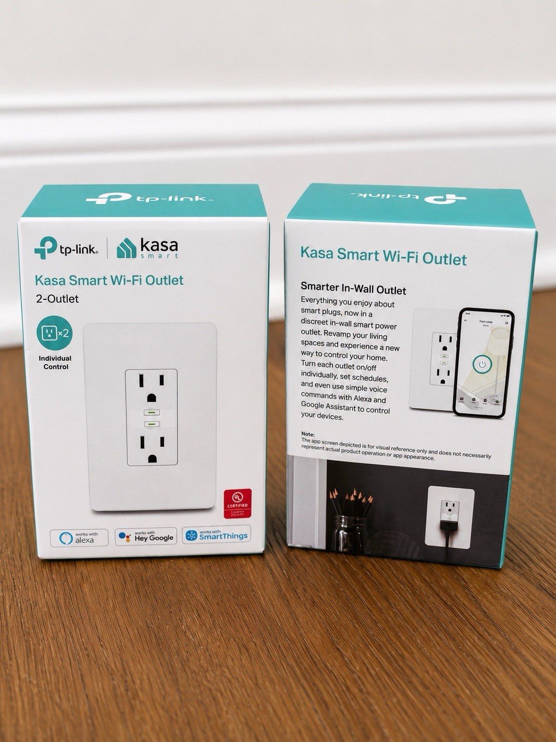 Kasa Smart Plug KP200, In-Wall Smart Home Wi-Fi Outlet Works with Alexa, Google