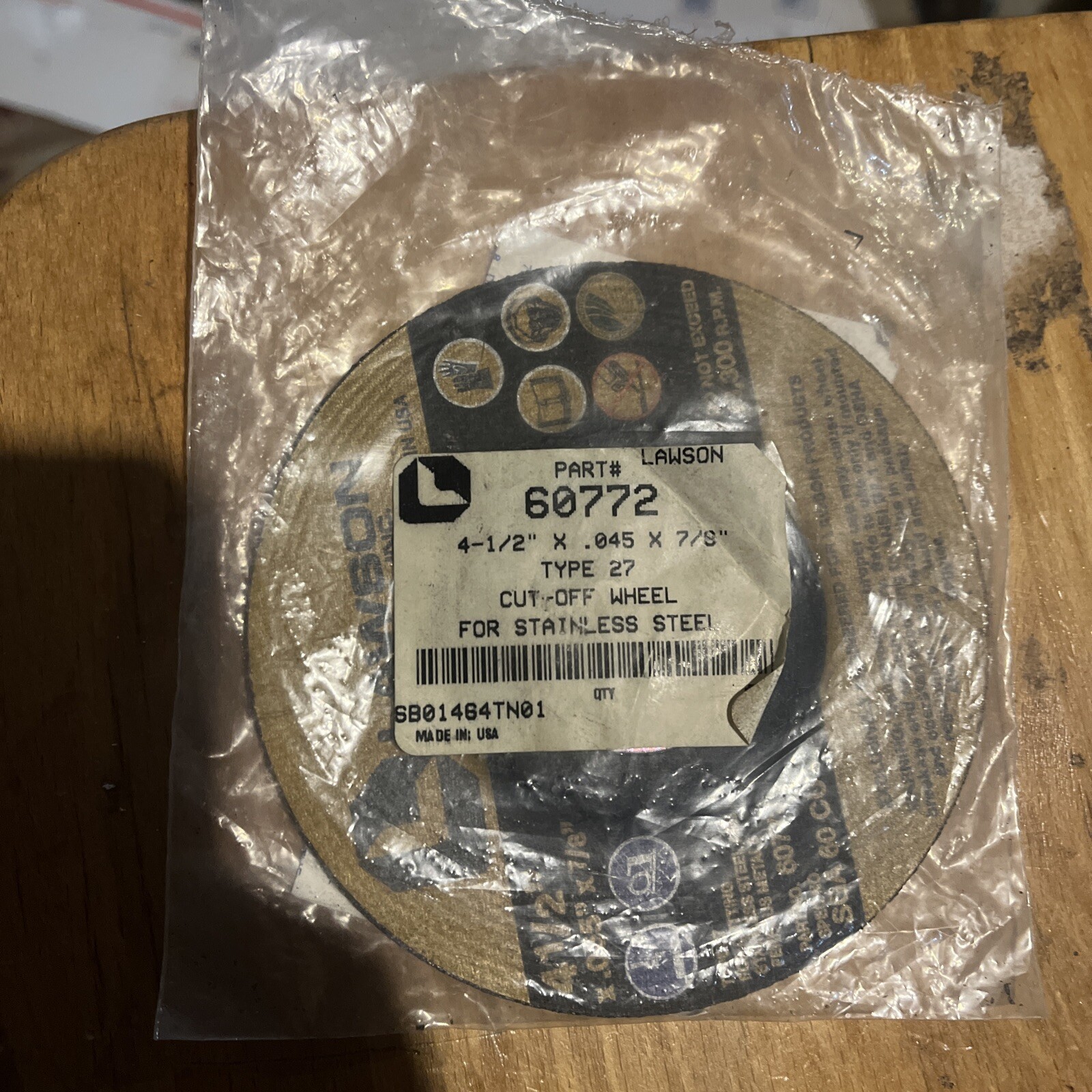 Lawson Cut Off Wheel 60772 4-1/2" x .055 x 7/8"