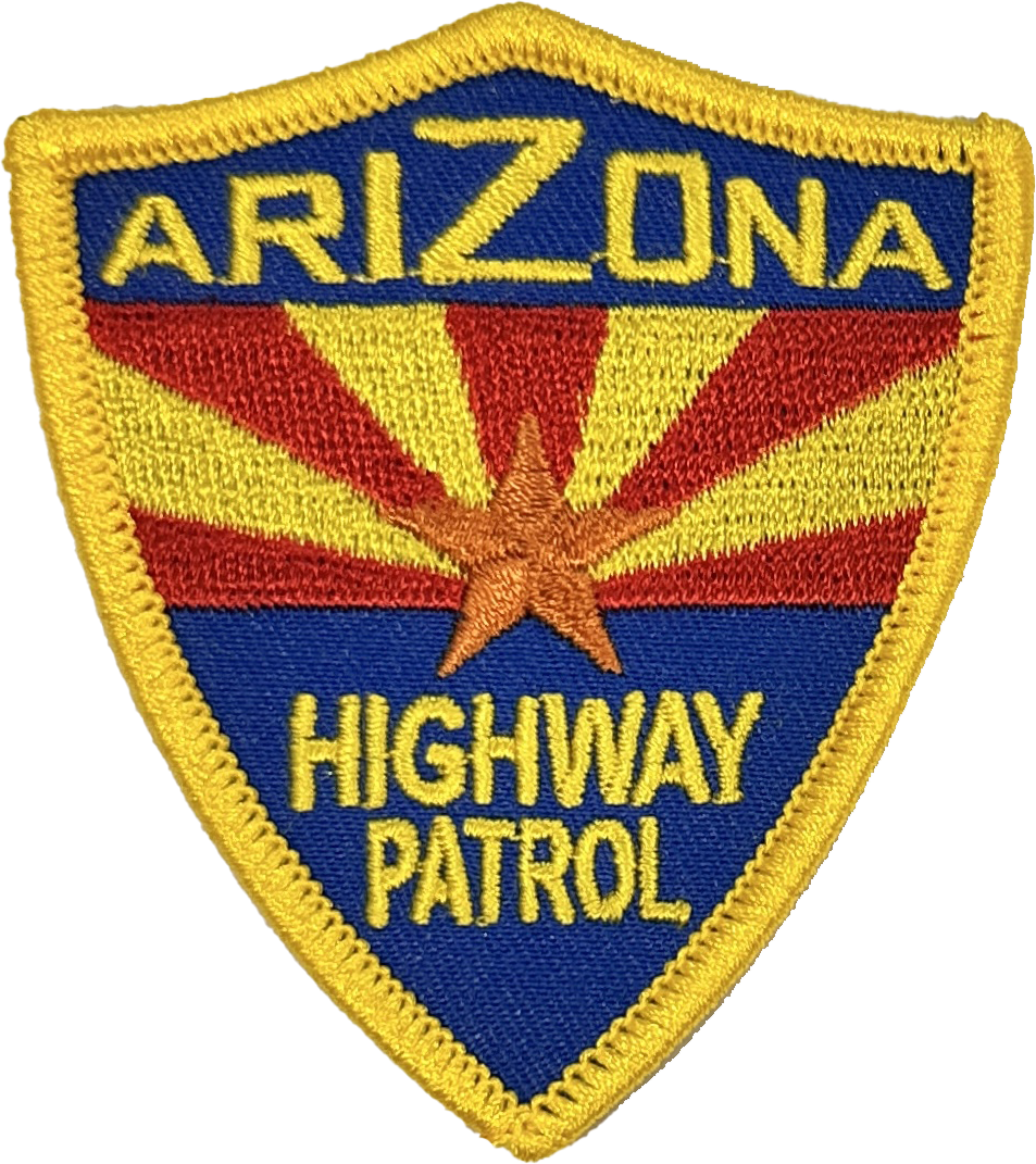 ARIZONA HIGWAY PATROL SHOULDER PATCH: Hat Patch, Size Small