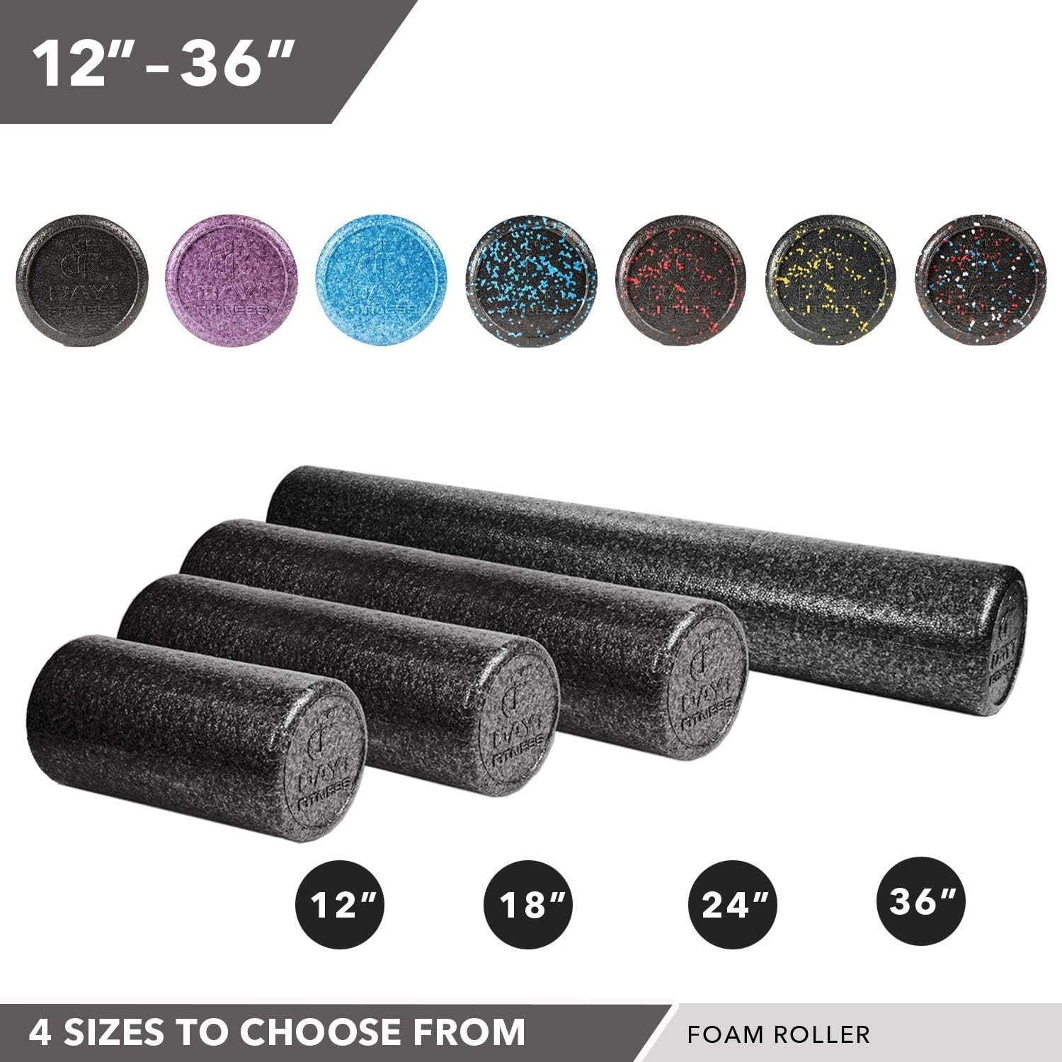High Density Muscle Foam Rollers - Sports Massage Rollers for Stretching, Phy...