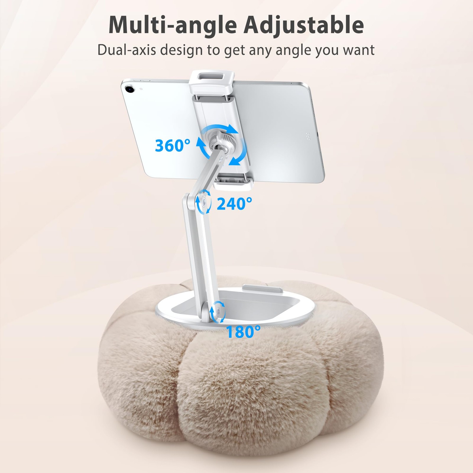 CreaDream Pumpkin Tablet Pillow Stand Holder for Kindle iPad, Adjustable Phon...
