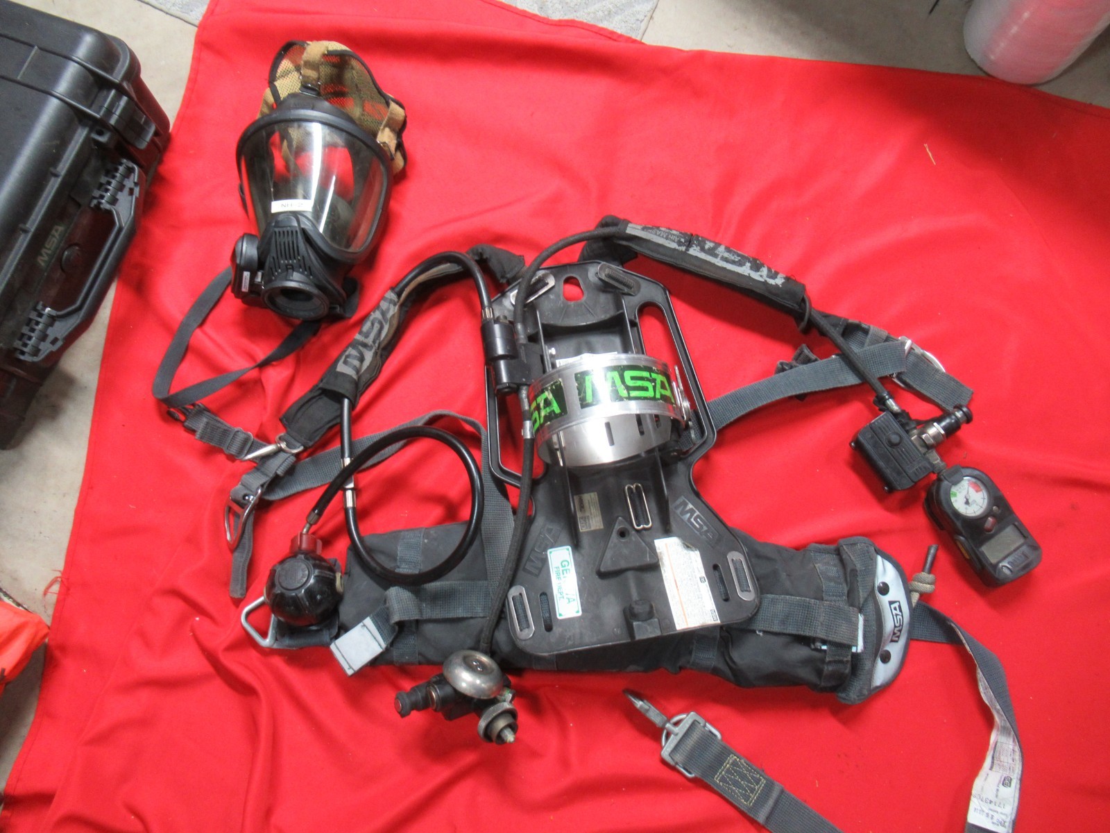 MSA Frame Harness 4500psi SCBA Air Pack PAK MASK HUD CBRN REGULATOR  RESCUE BELT