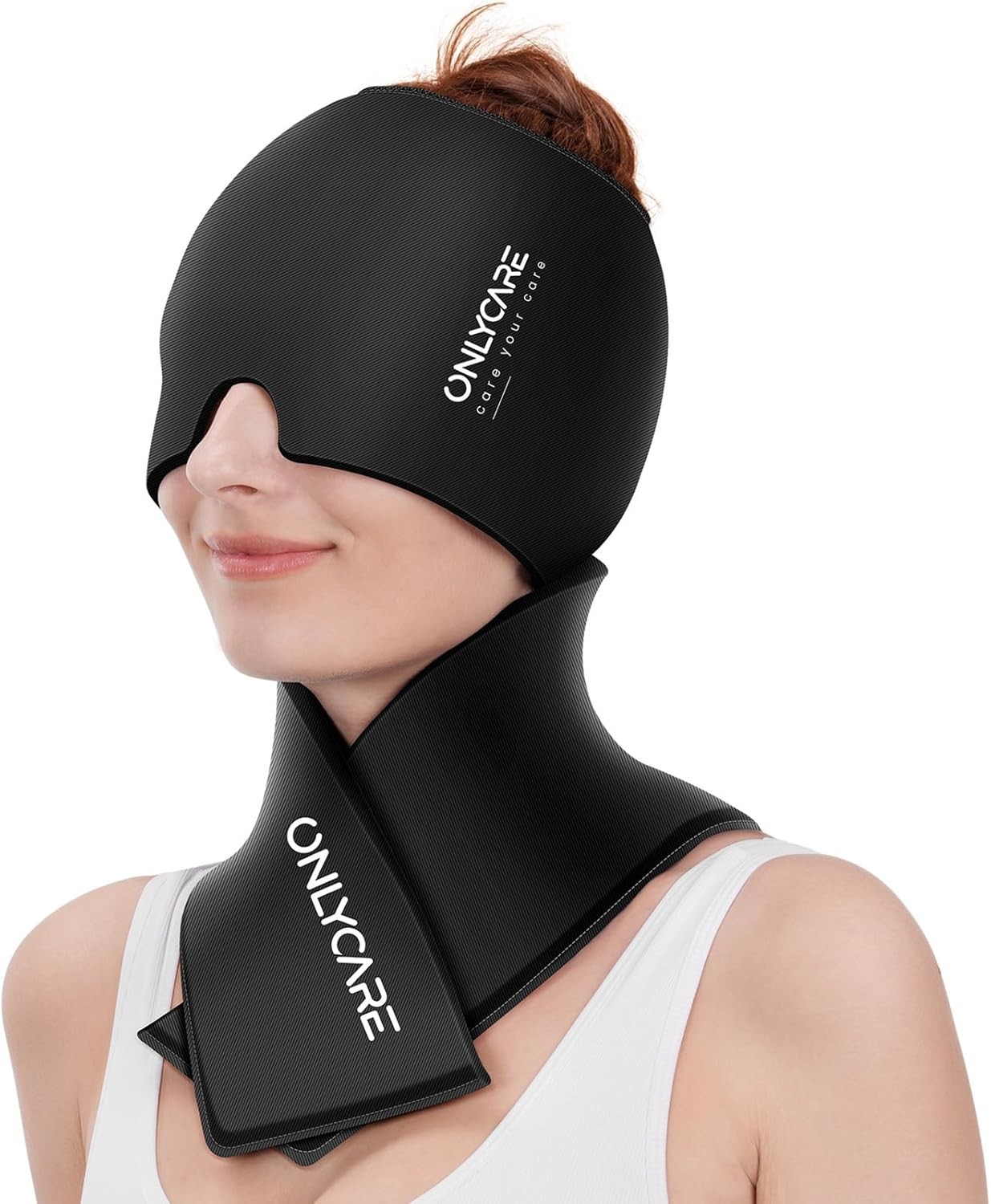 Migraine Cap and Neck Ice Pack Wrap Set Cold Therapy Headache Relief