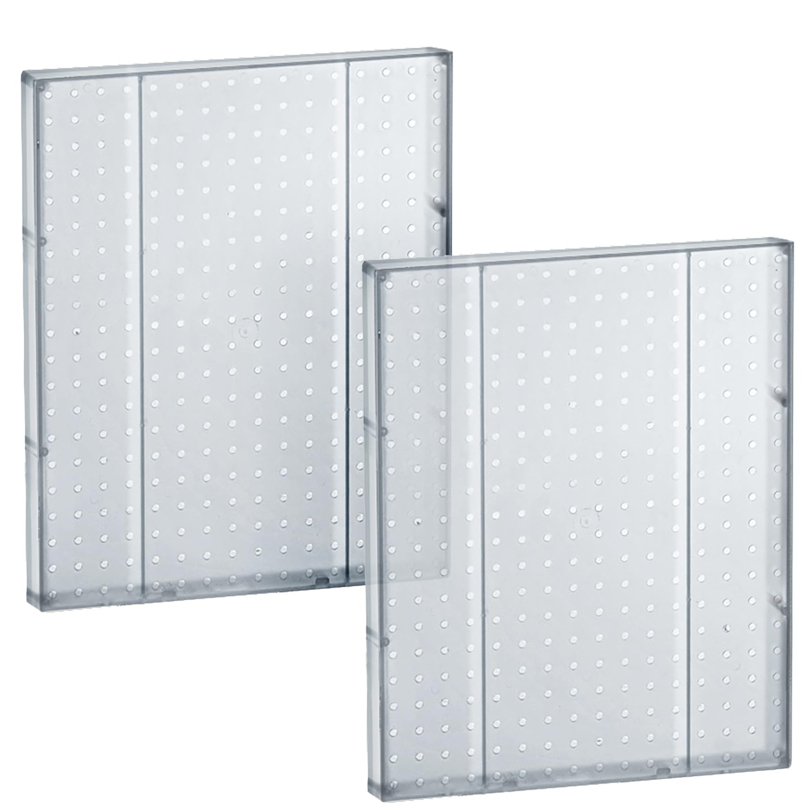 2 PCS 771620CLR Pegboard 1Sided Wall Panel Clear Translucent Organizer