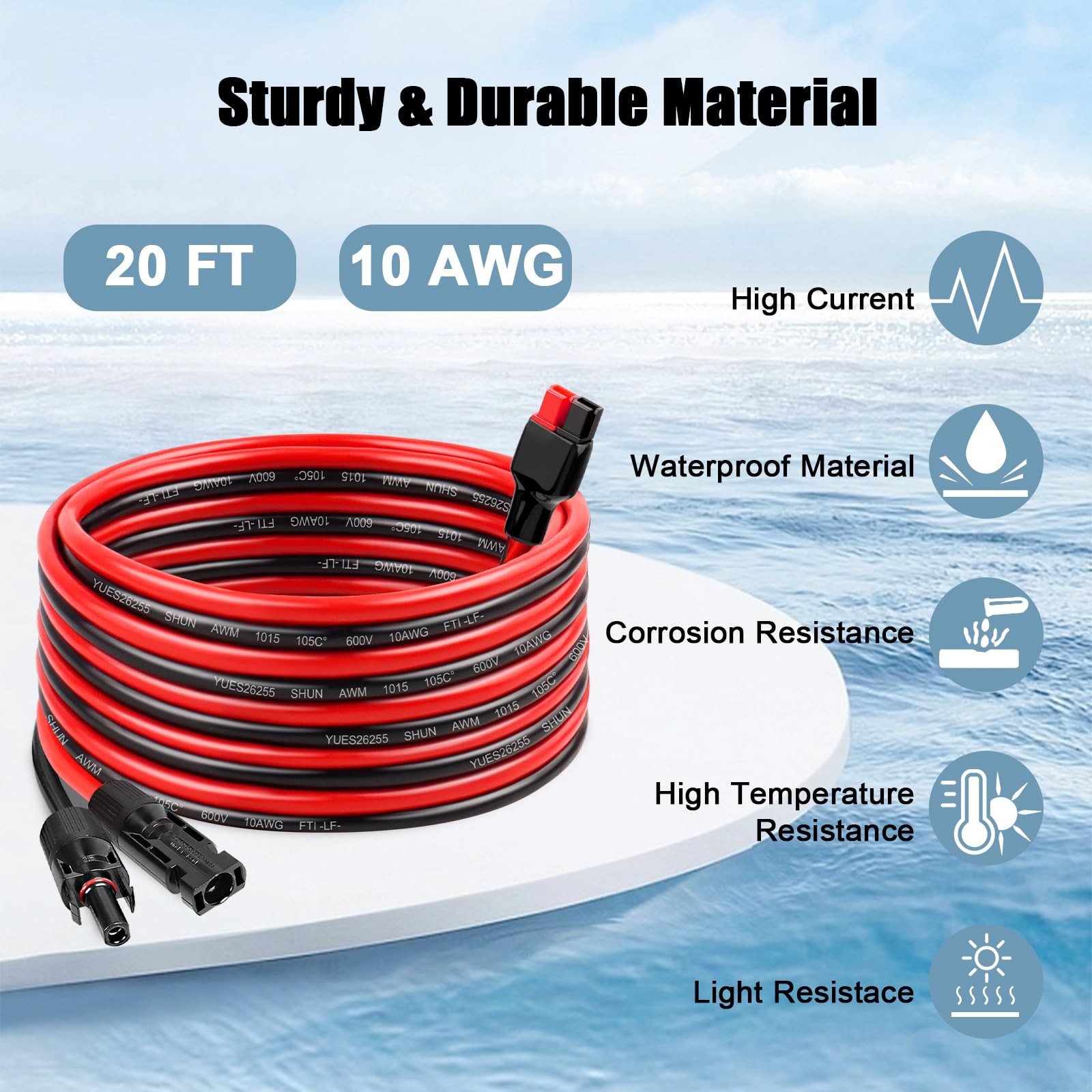 Mookeerf 10Awg Panel Cable To - Extension Cable