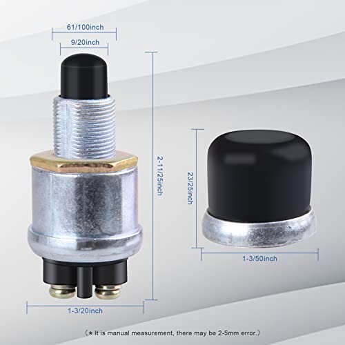 Weatherproof Engine Push Button Start Switch 12V Starter Push Button Momentary