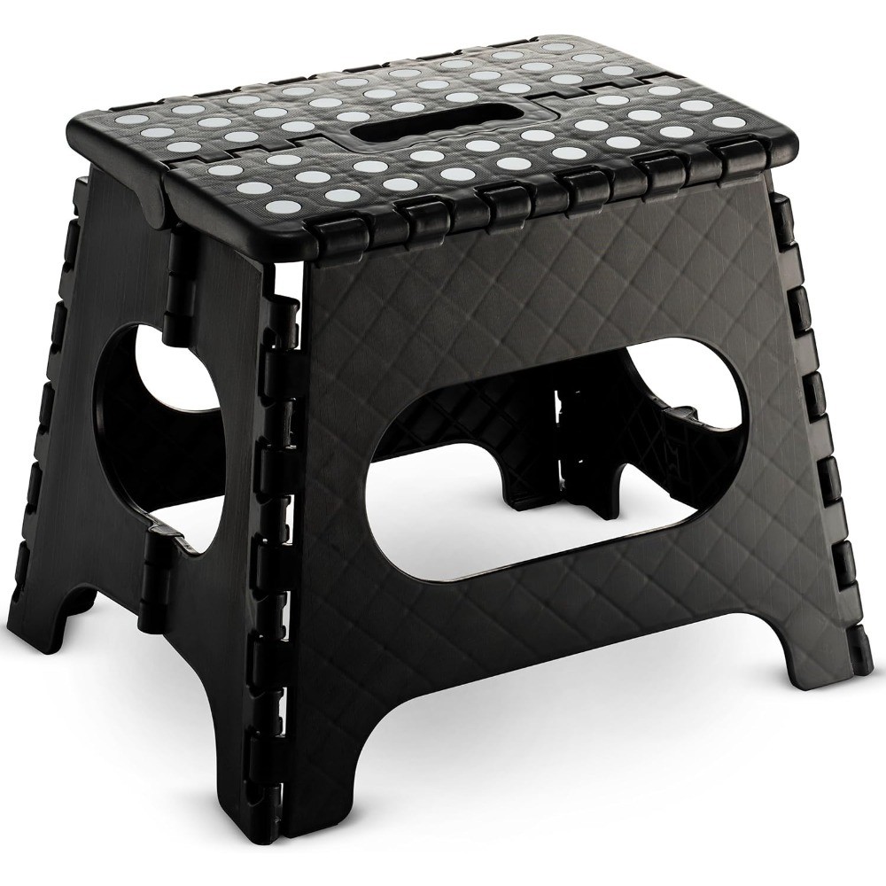 Folding Step Stool - 11" Hight - The Lightweight Step Stool is Sturdy Enough to