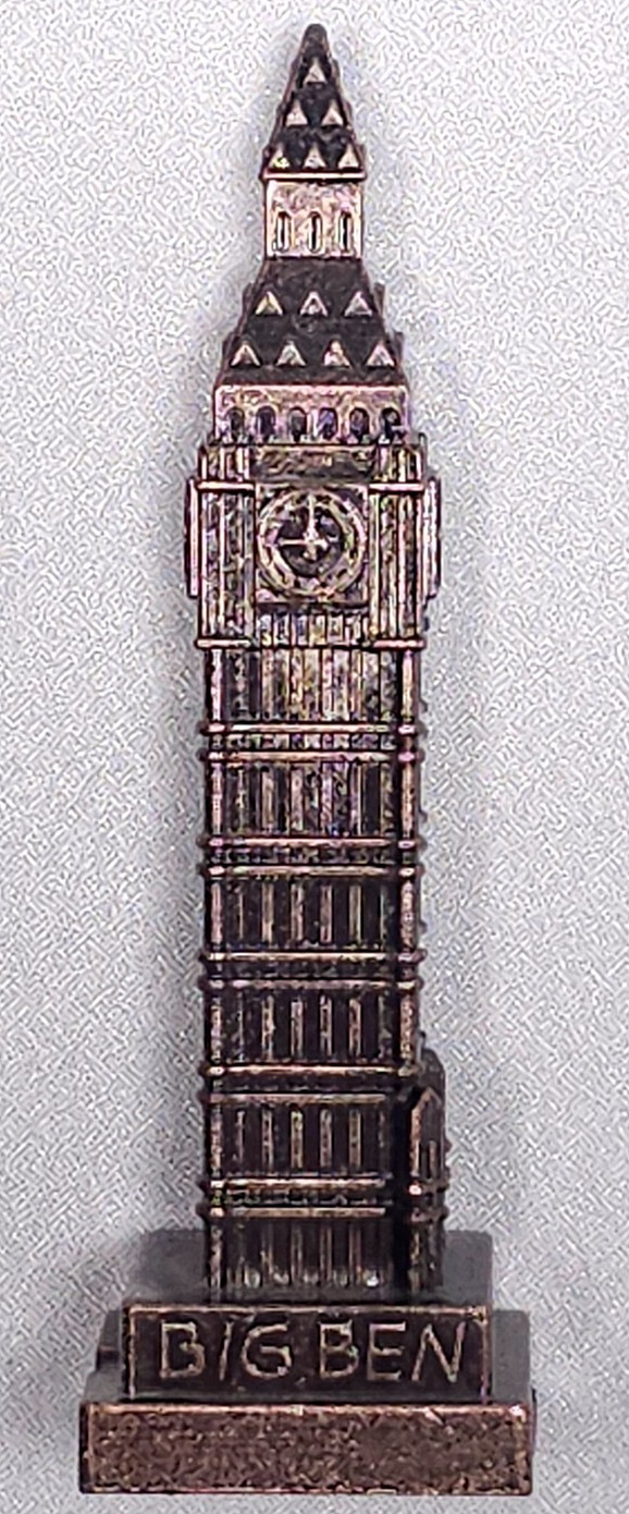 Vintage BIG BEN London Pencil Sharpener Miniature Die Cast Metal Souvenir Figure