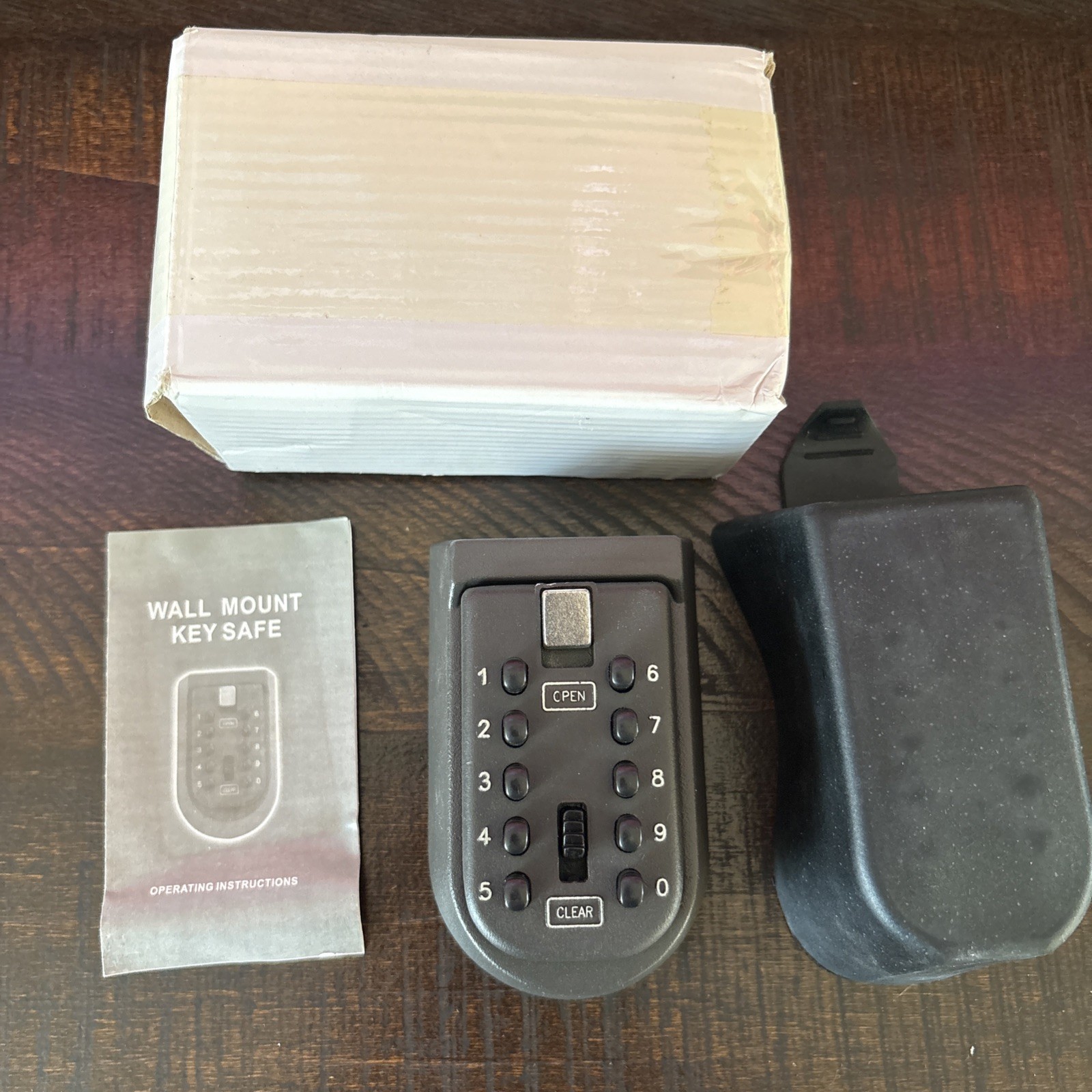 Wall Mounted Outdoor Key Storage Lock Box 10 Digit Push-Button Combination
