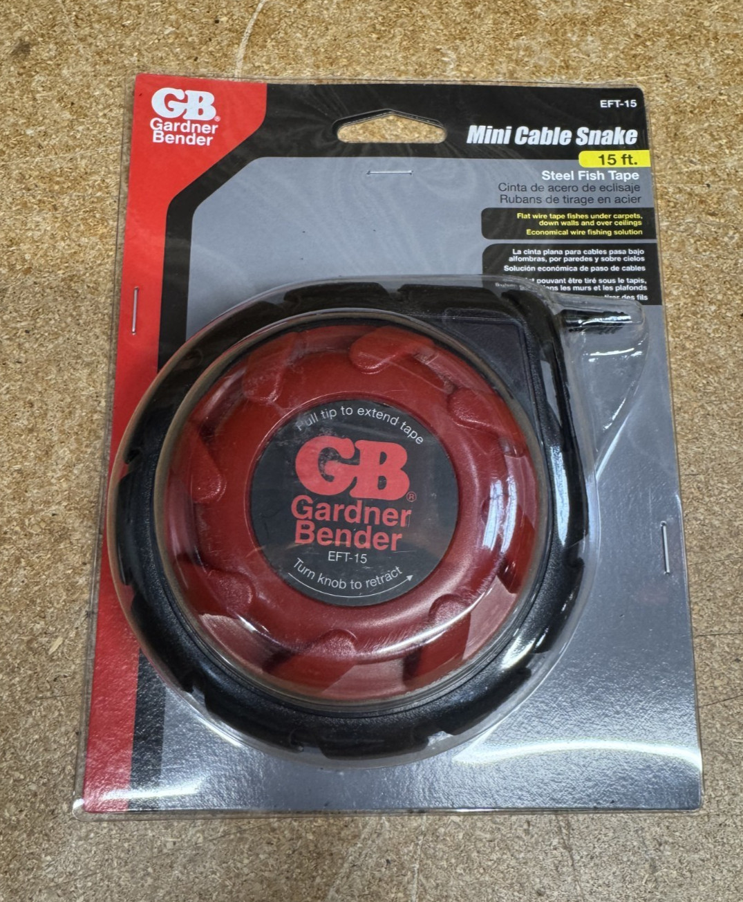 Gardner Bender EFT-15 High-Impact Mini Cable Snake Fish Tape 15 ft.