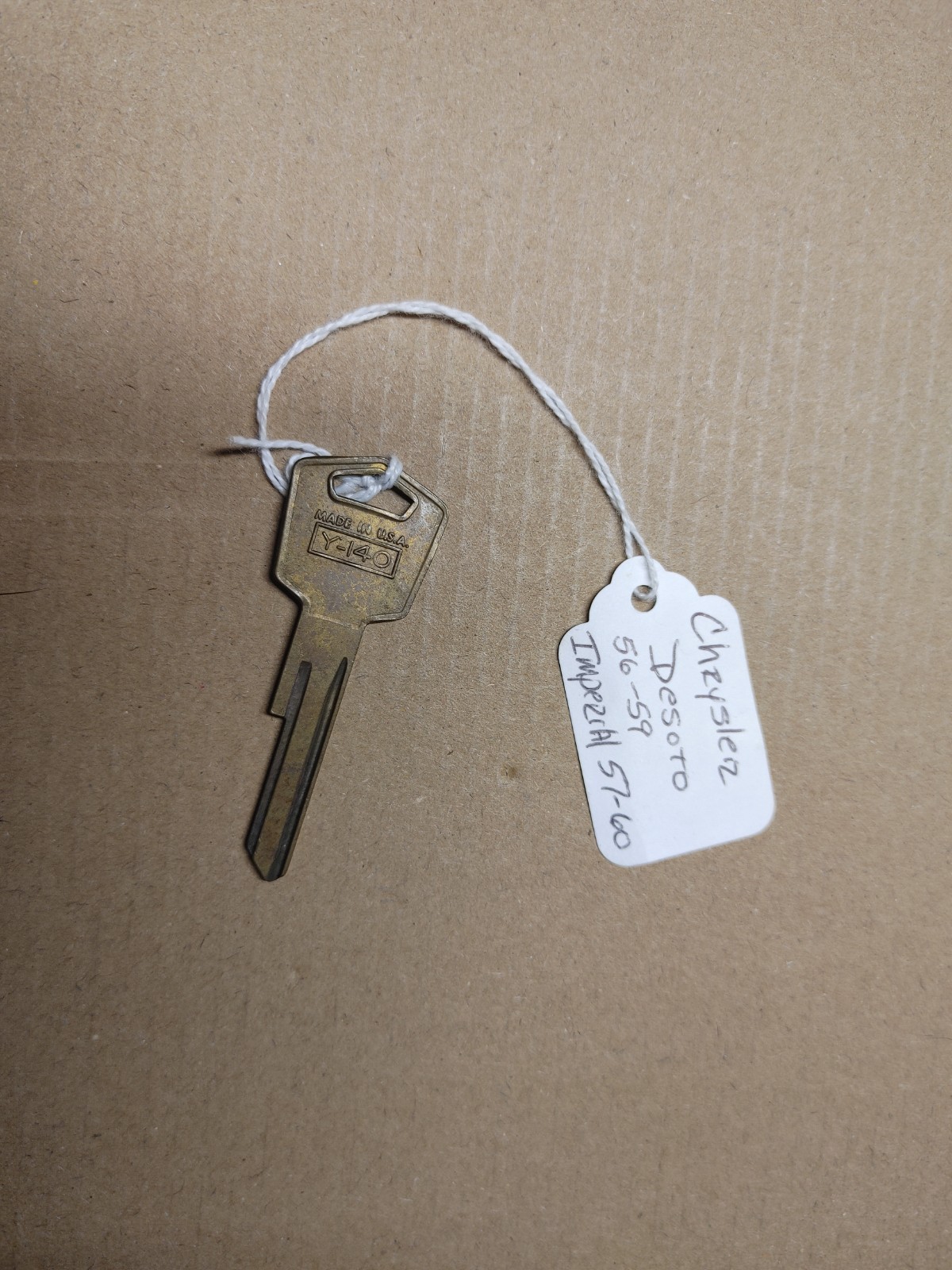 Curtis Key Blank Y140 Y-140 Vintage Brass Key 56-60 Chrysler Desoto Imperial!