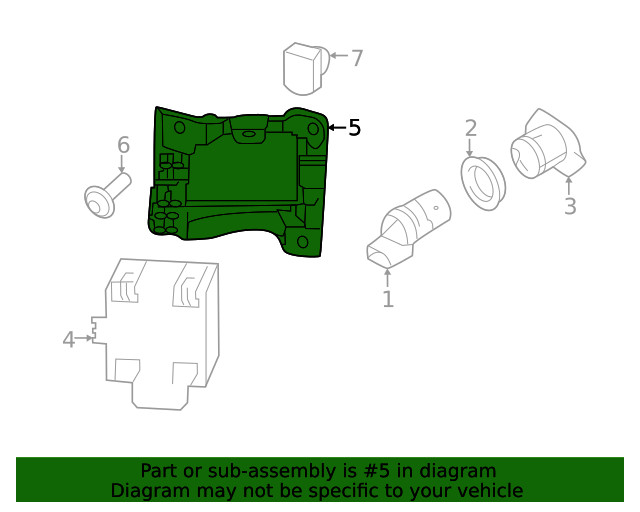 Genuine Audi Blind Spot Detection System Warning Sensor Bracket 8W6-907-175-A