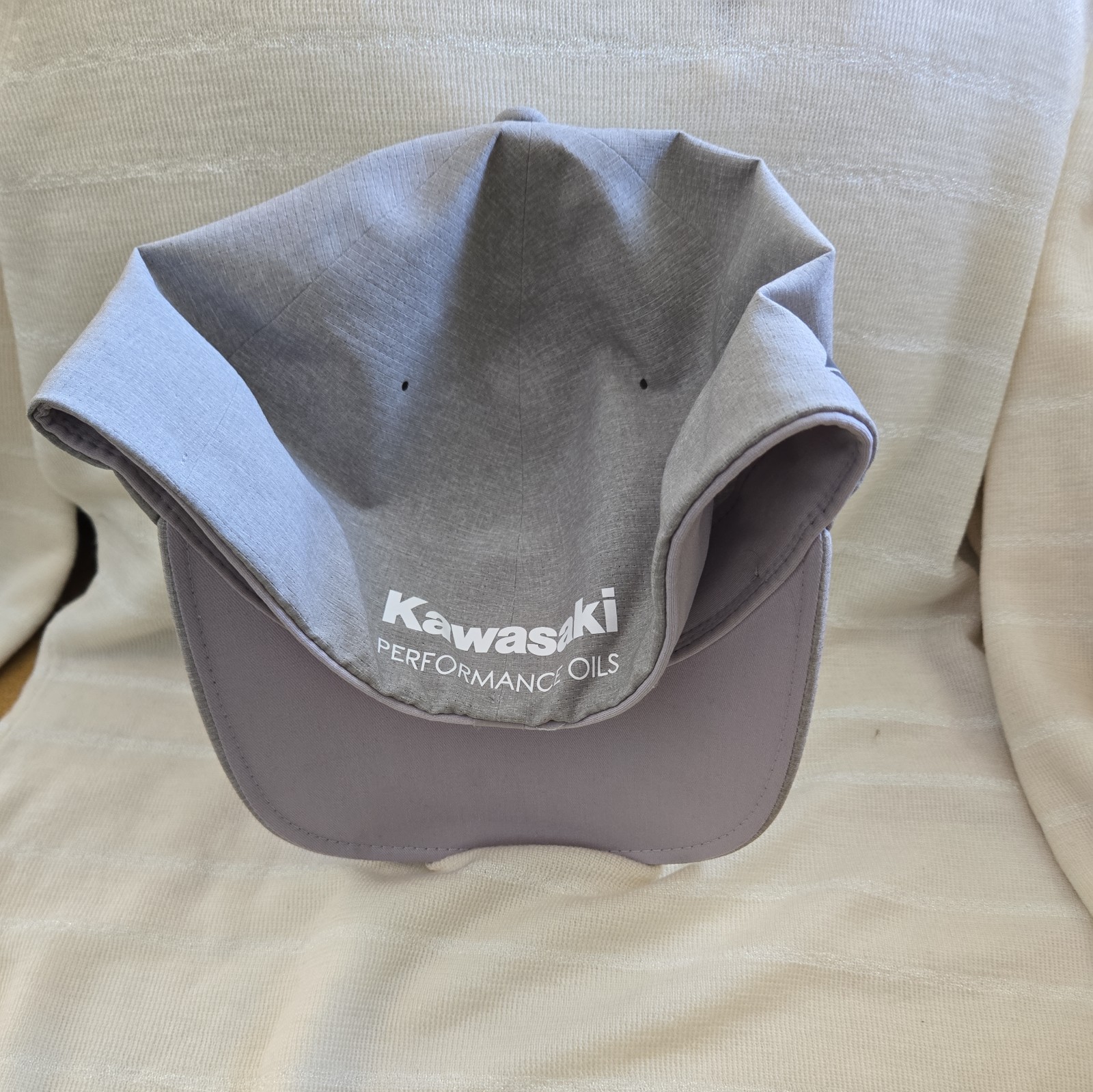 Kawasaki Performance Oils KPO Gray Baseball Hat Adjustable Motorcycle Cap