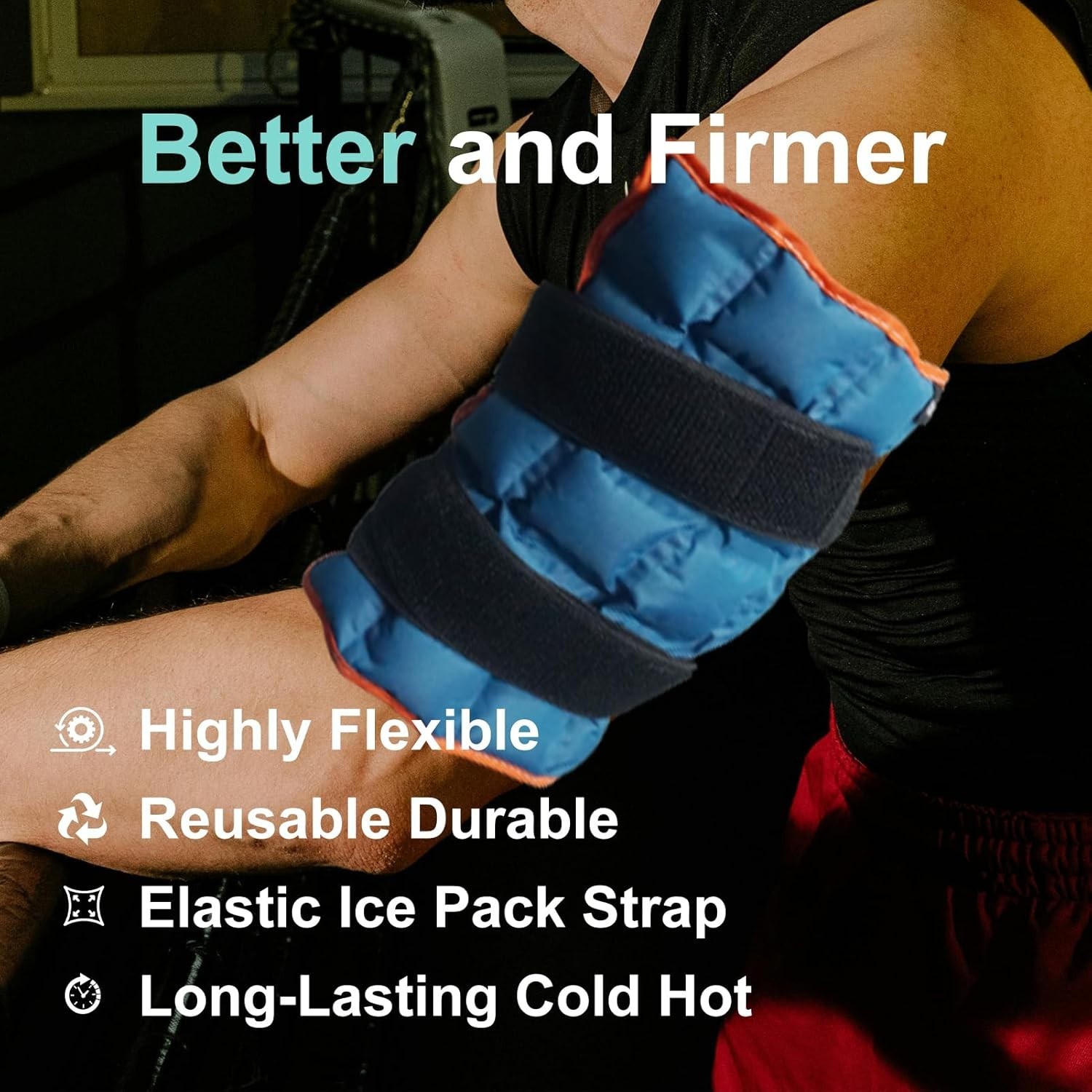 Ice Pack for Knee Pain Relief Reusable Hot Cold Compress with Adjustable Strap