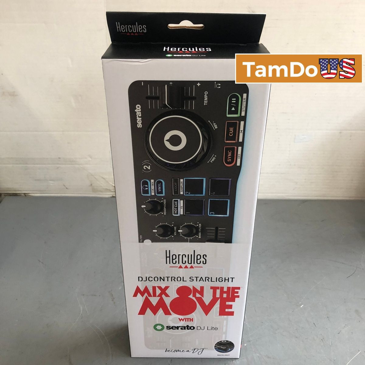 Hercules DJControl Starlight 2-Deck DJ Controller for Serato DJ Lite Portable
