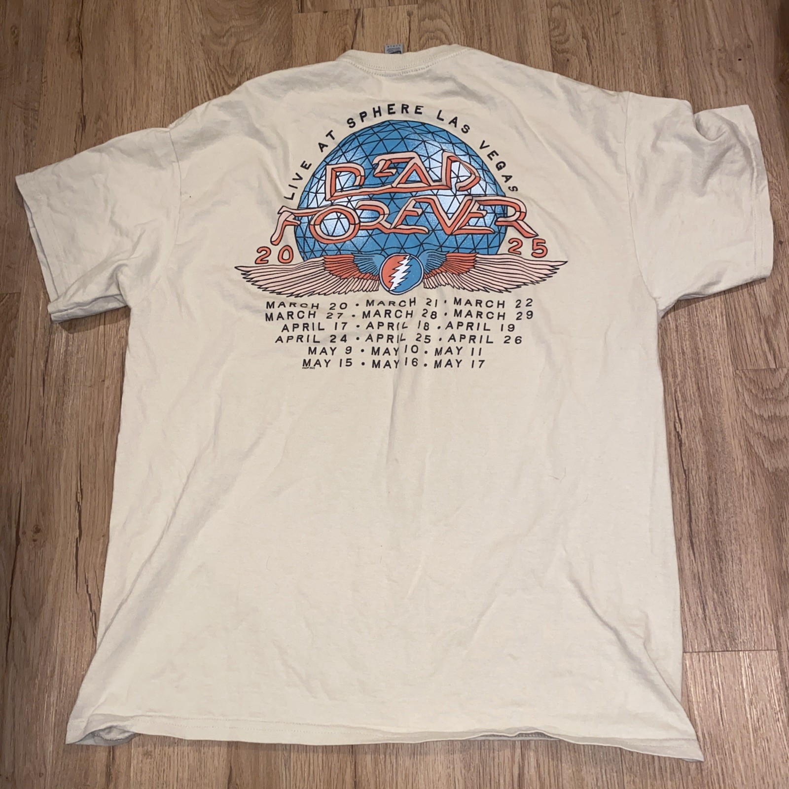 Dead and Company Sphere Shows 2025 Tour Grateful Dead T-Shirt Size L
