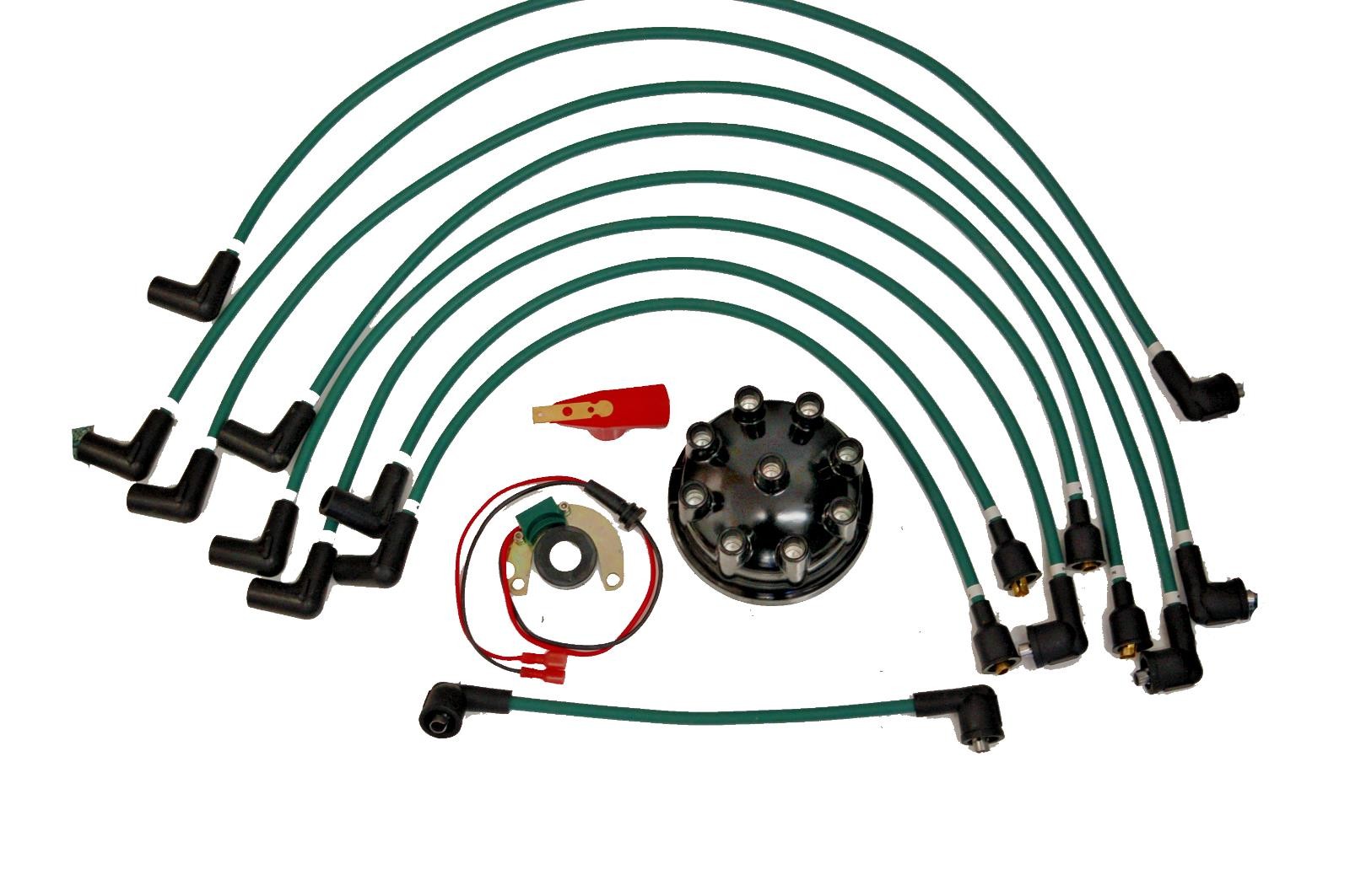 Triumph Stag Ignition kit & Silicone leads & Distributor Cap & Rotor Arm