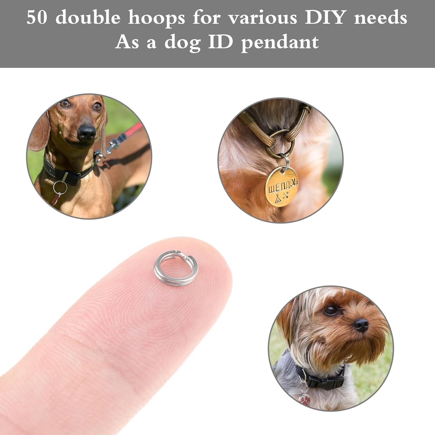 30pcs Split Rings 8mm Stainless Steel Small Key Chain Mini Keychain Rings Split