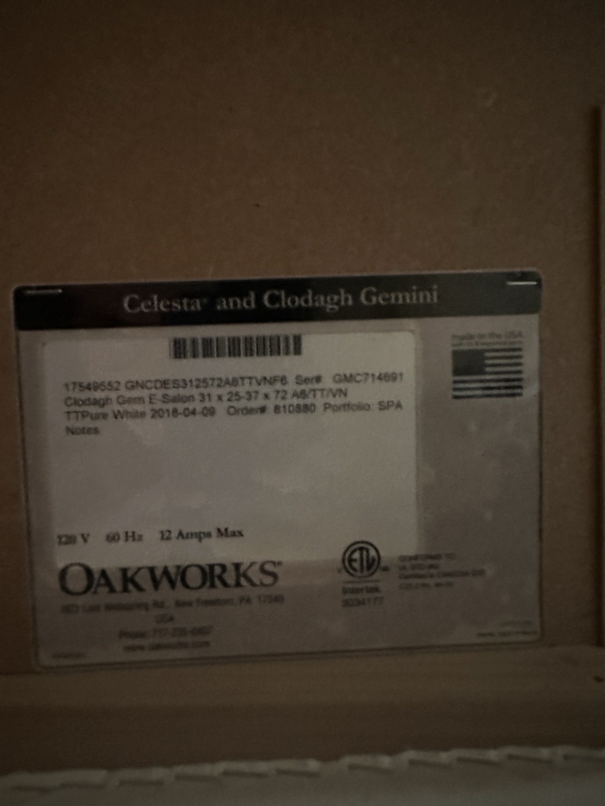 Oakworks Celesta / Clodagh Gemini Electric Massage Table