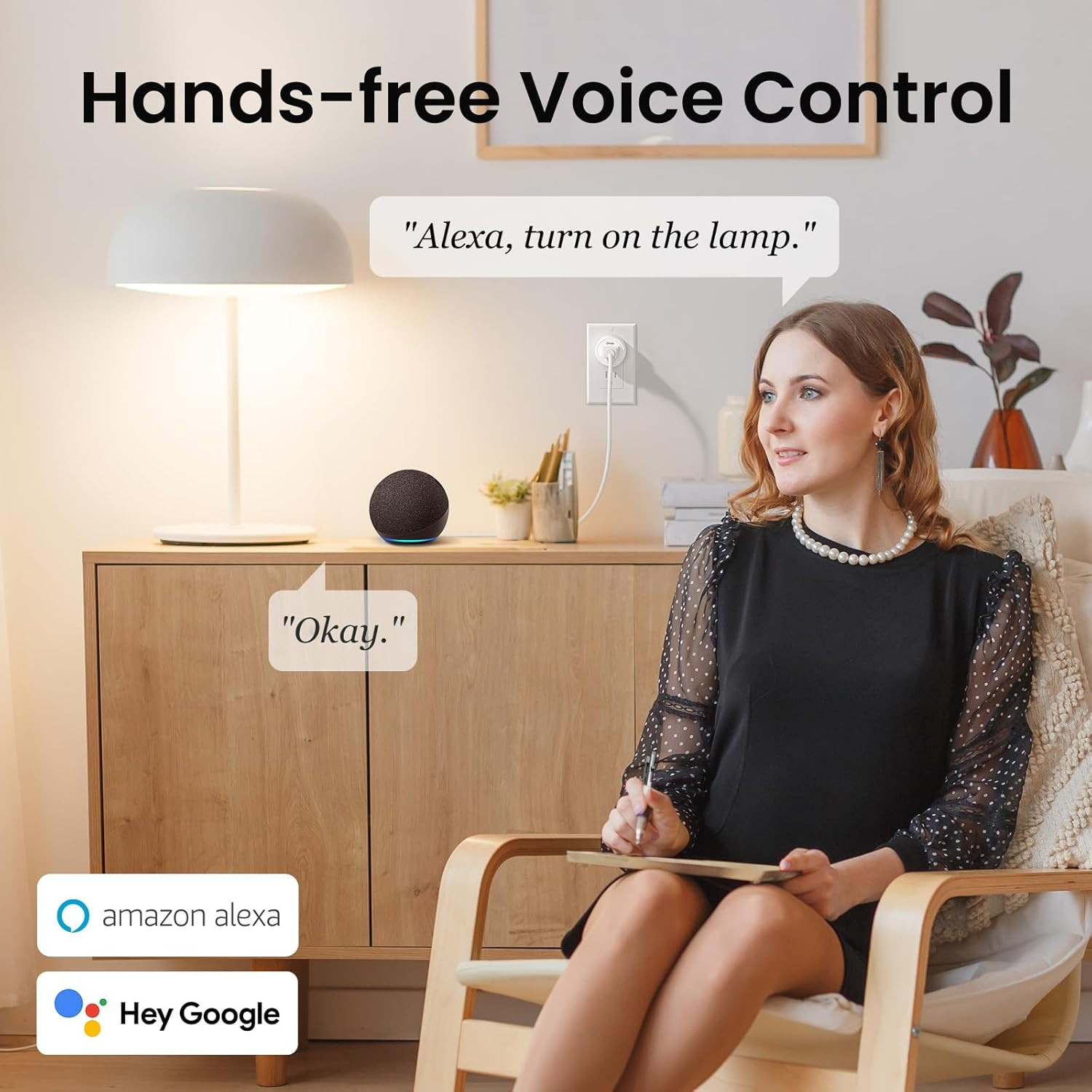 [Upgraded Version] Mini Plug Compatible with Alexa & Google Home, Wifi Outlet S