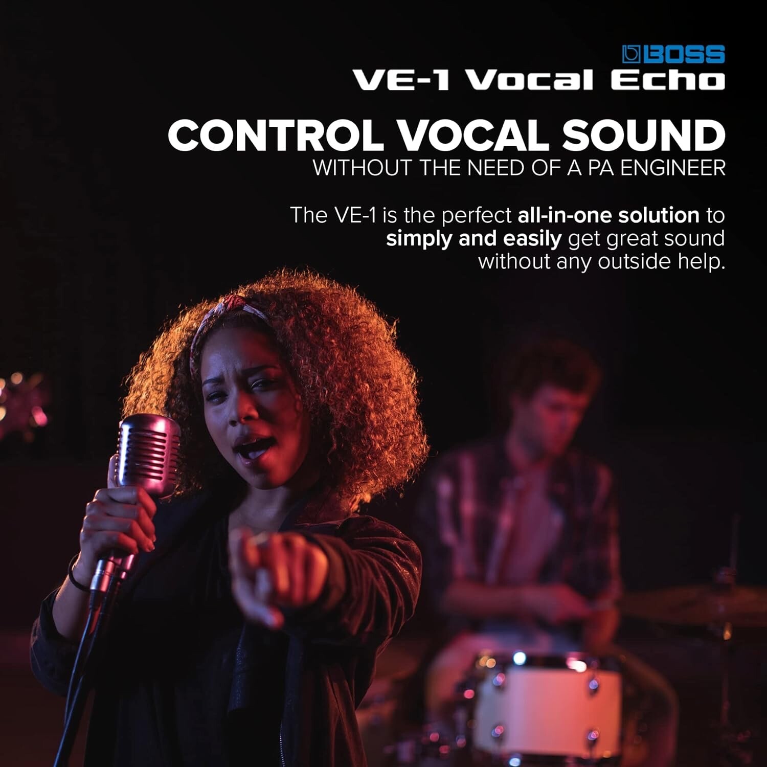 Boss VE-1 Vocal Echo Vocal Effect Processor W/Box
