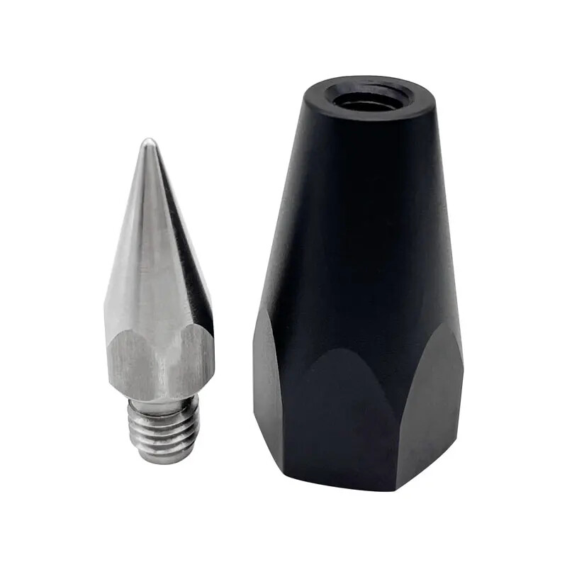 5PCS Prism Pole Point With Replaceable Tip 5/8 Internal Thread