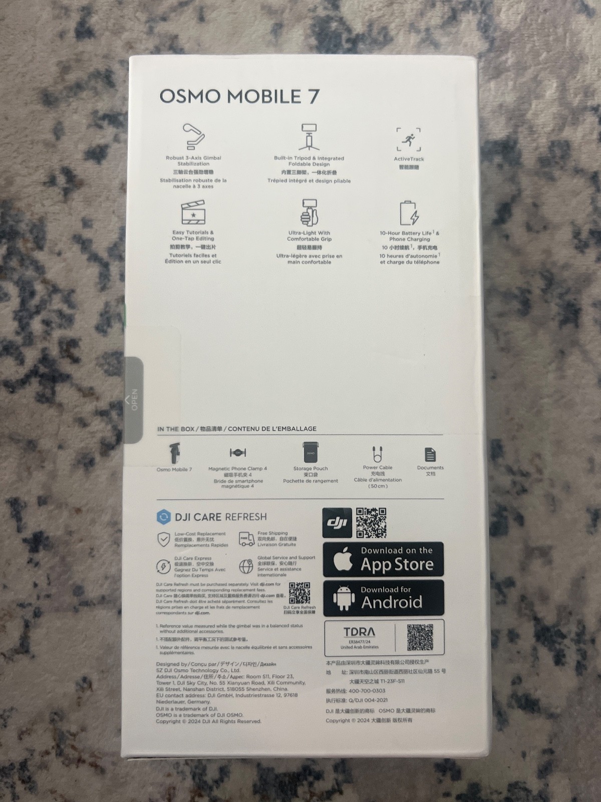 DJI Osmo Mobile 7 Gimbal Stabilizer for iPhone, Android, Built-in Tripod, Portab
