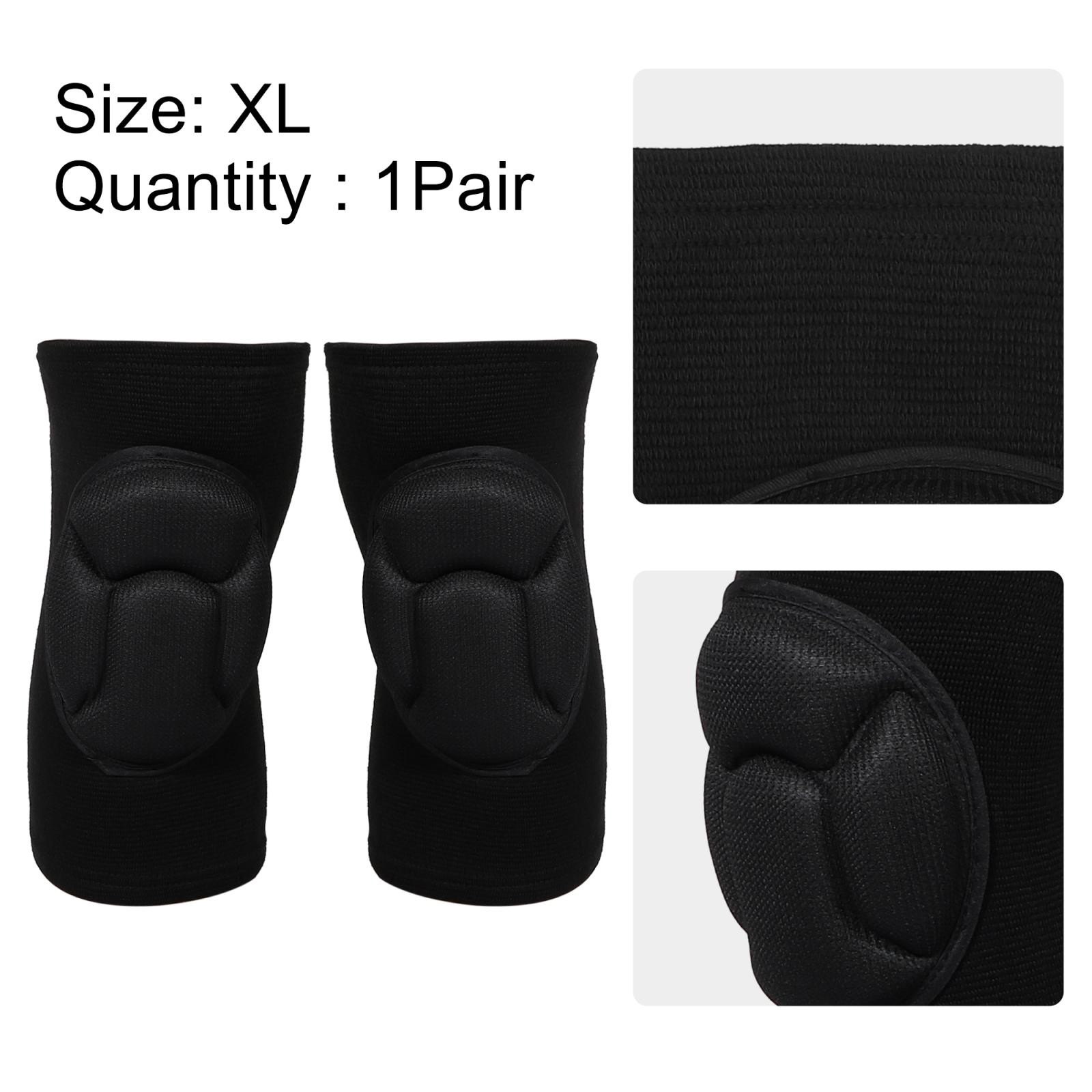 1 Pair Black Polyester Knee Brace Protection Size XL