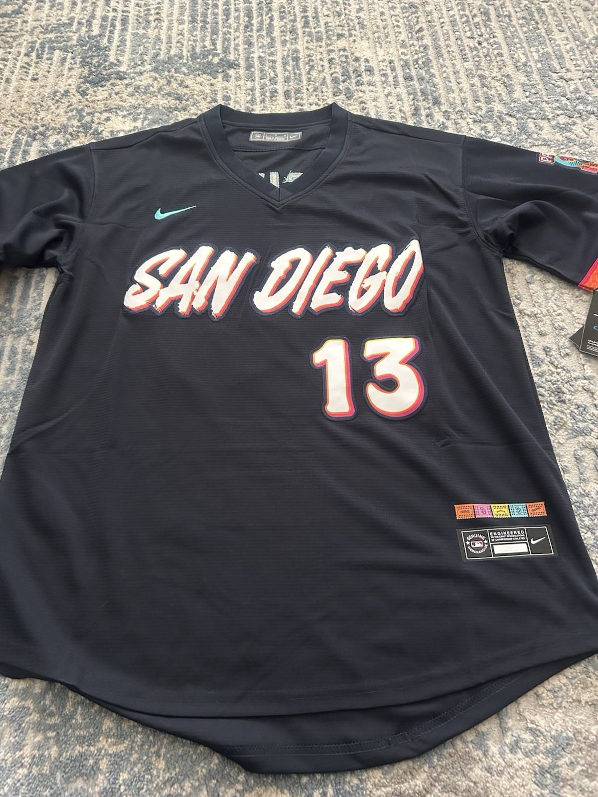 Manny Machado Adult Padres City Connect Jersey Size XL (Non Button)