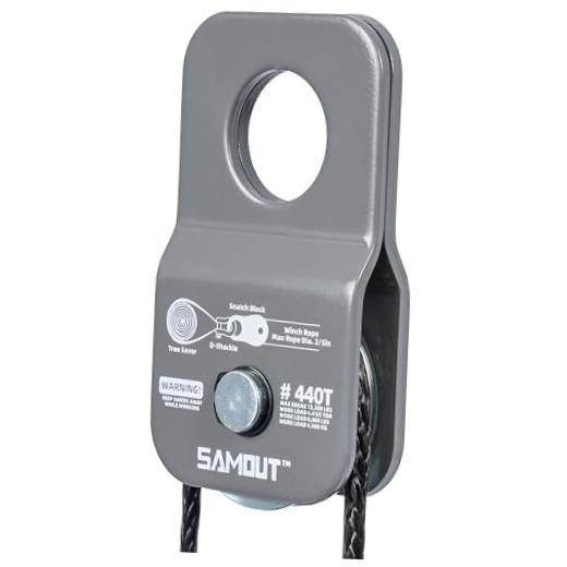 Winch Snatch Block (4.4 US Ton WLL) Recovery Towing Pulley System 440T-8800Lbs