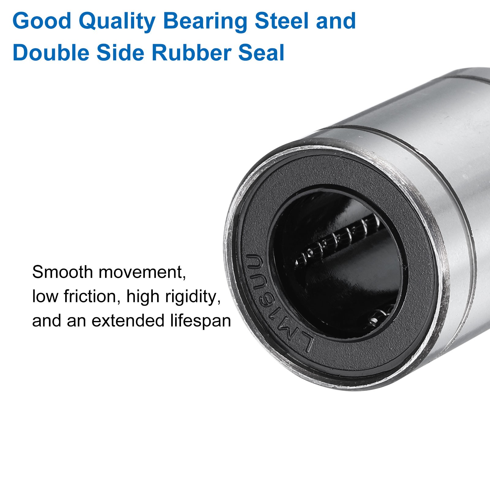 2Pcs LM16UU Linear Bearing 16mm Bore 28mm OD 36mm Length