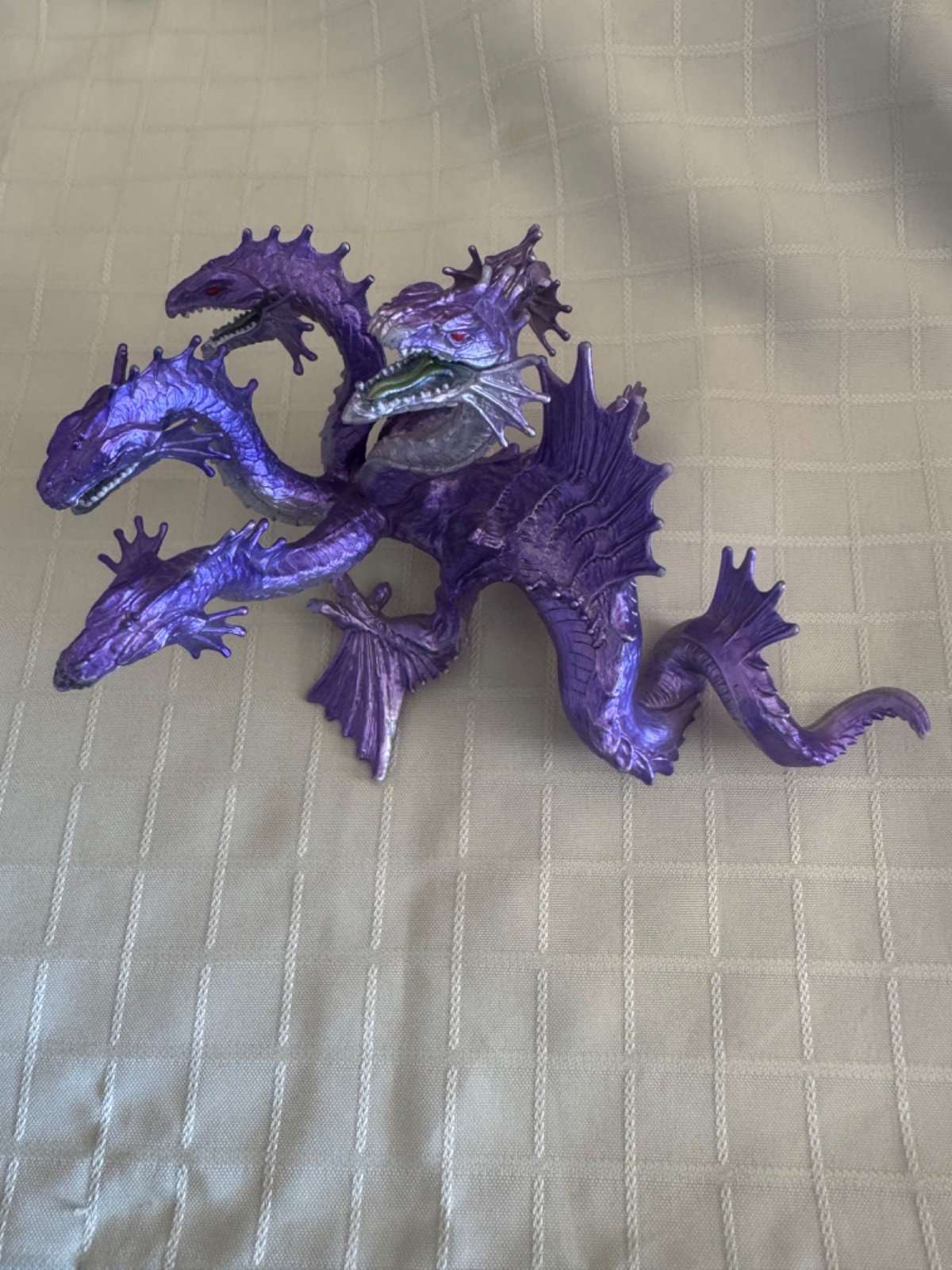 Safari Ltd. 2012 Hydra 4 Headed Dragon Fantasy Toy Purple Figurine Miami FL