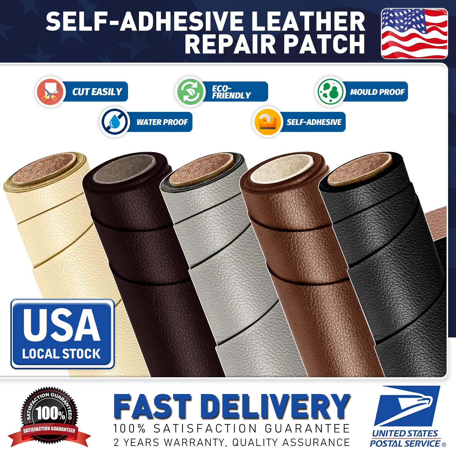 Multi-functional Leather Repair Self-Adhesive Patch Stick on Sofa Cloth Car Seat