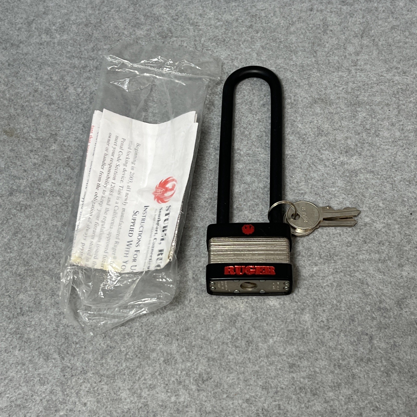 Ruger Gun Lock - No. 5050 With 2 Keys - New padlock