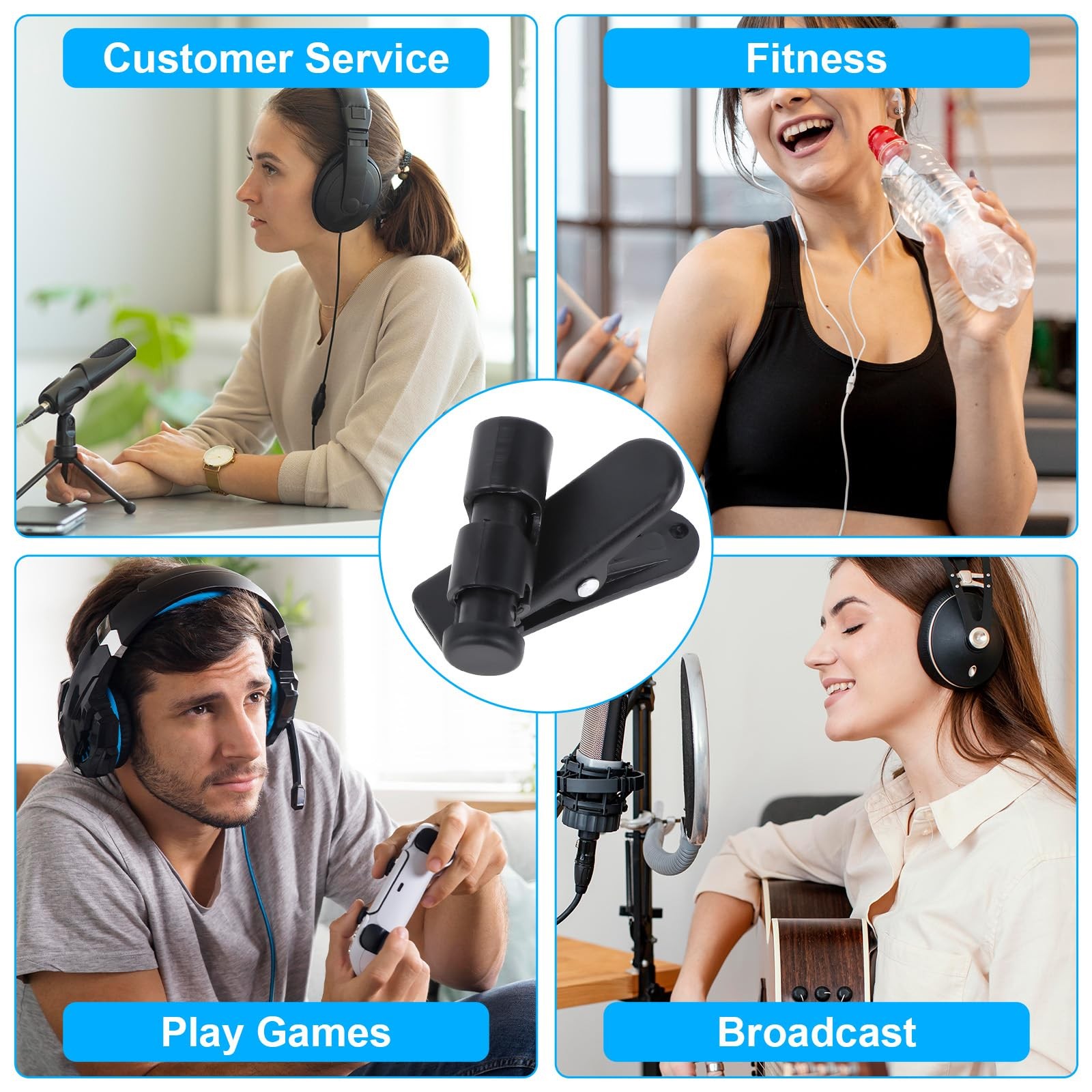 5 Pack Headphone Clips Headset Cable for Earphone Wire Cable...