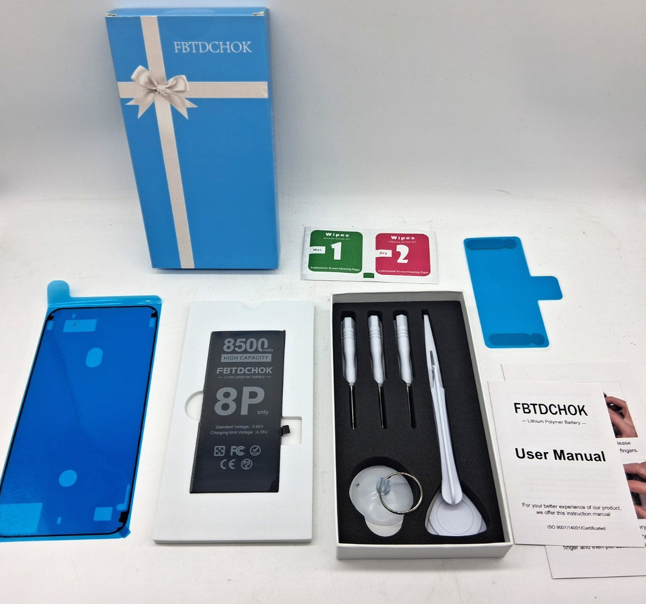 FBTDCHOK 8500mAh Upgraded Battery Compatible with iPhone 8 Plus with Tool Kit