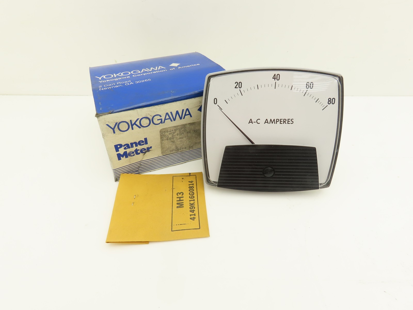 Yokogawa 250440PDPD Panel Meter AC Amperes Dial Gauge 0-80 Deviation 4.5"