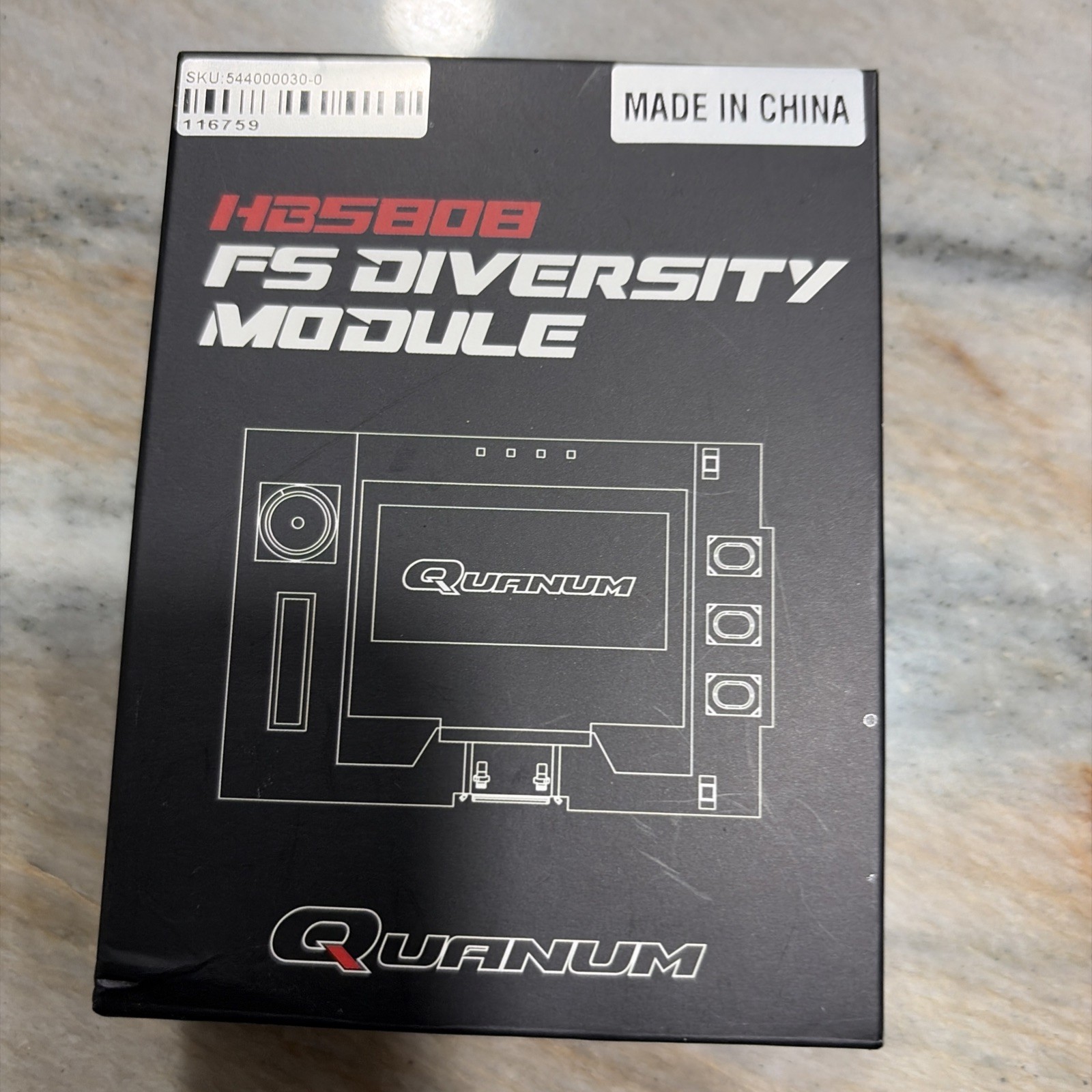 Quanum HB5808 5.8GHz 40CH Diversity Receiver for Fatshark Goggles w/Raceband