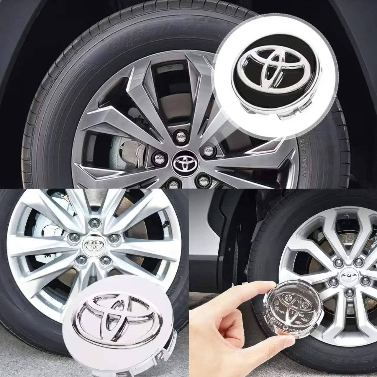 4Pcs 57/62mm Car Wheel Center Hub Caps For Toyota Rav4 Aygo Yaris Corolla Camry