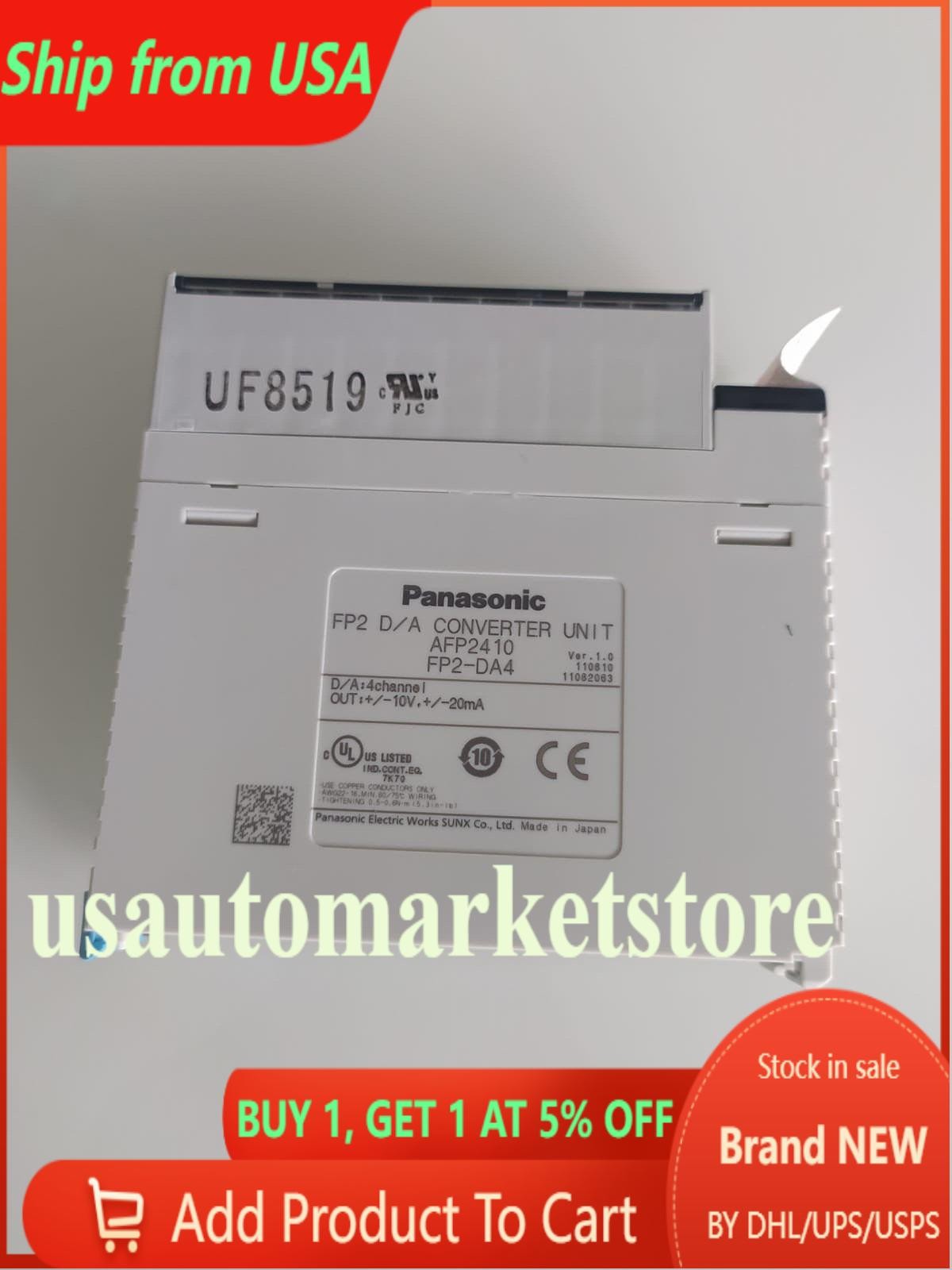 Panasonic FP2-DA4 AFP2410 Analog Card Converter Unit-