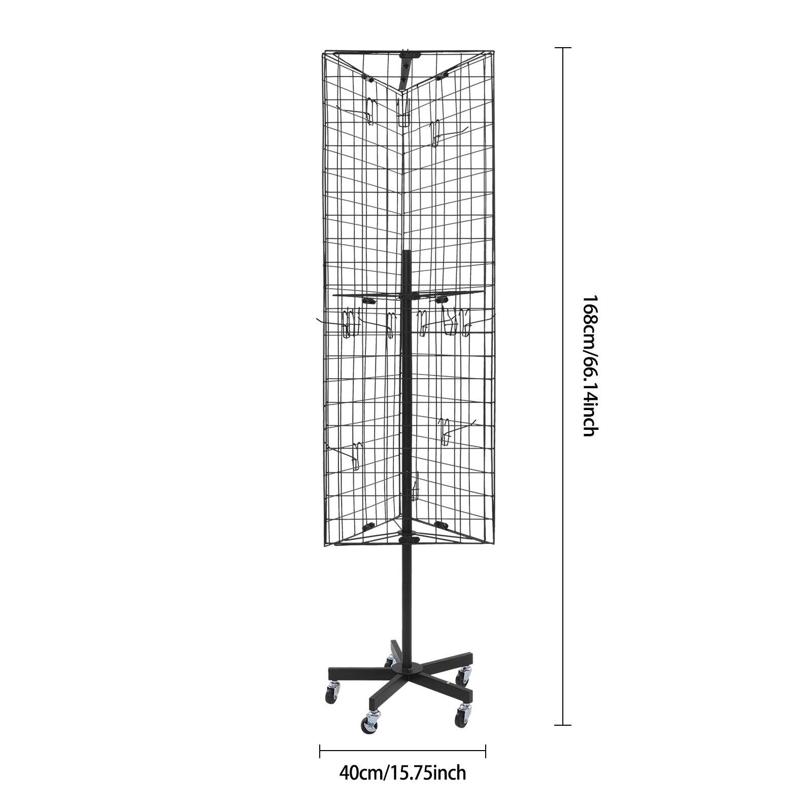 Triangular Grid Panel Display Stand, Floor Standing Gridwall Display Stand
