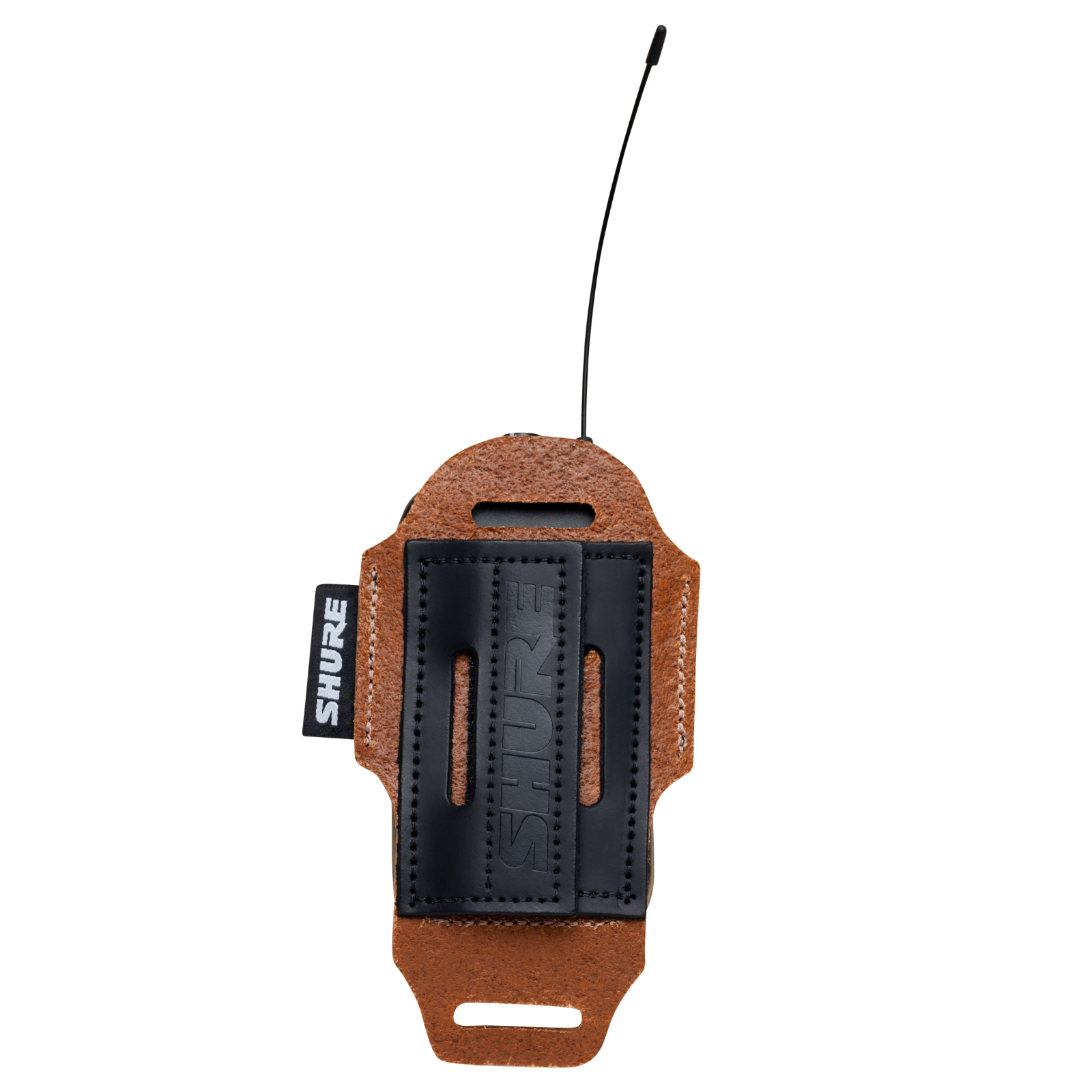 Shure by Gator Premium Tan Leather Wireless Bodypack Transmitter Pouch