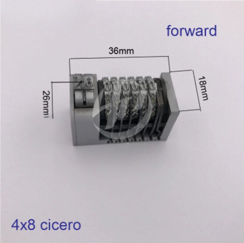 6 Digits Numbering Machine Forward for Letterpress Number Coding 4X8 Cicero