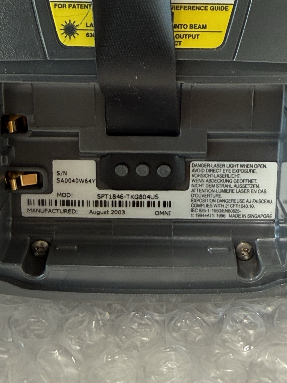 Symbol Palm Powered N410 Barcode Scanner Untested. Great Condition.