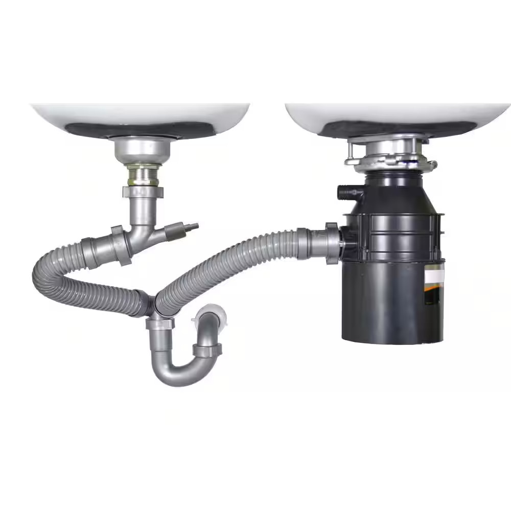 1-1/2 In. All-In-One Drain Kit for Double Bowl Kitchen Sinks