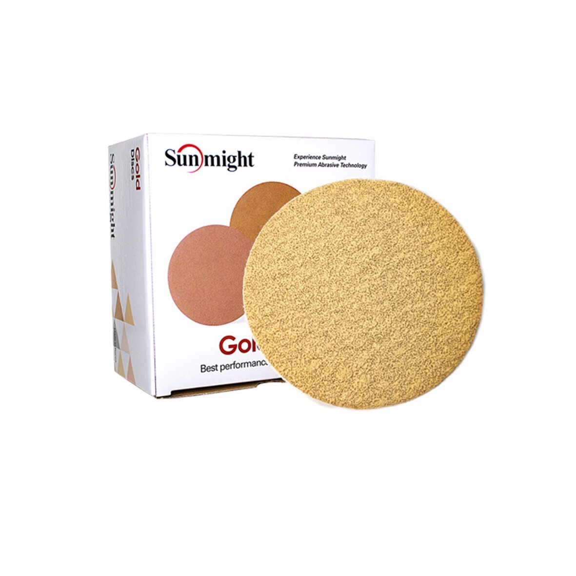 Sunmight 02416 Gold Hook & Loop 6" DA Abrasive Sandpaper (400 Grit) 50/Box