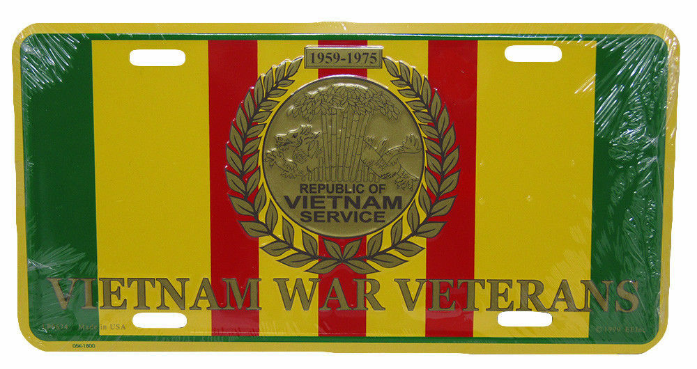 1959-1975 Rep Vietnam Service Vietnam War Veterans 6"x12" Aluminum License Plate